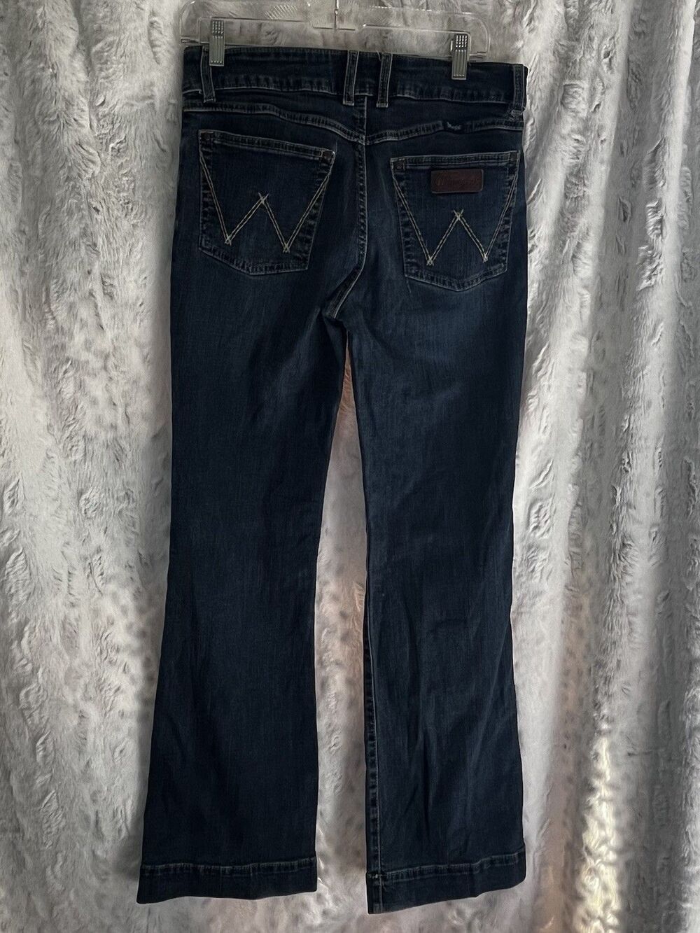 WRANGLER 1009MWWNS Retro Women's Mae Mid-Rise Wide Leg Trouser Jeans 9x34 - Picture 4 of 9